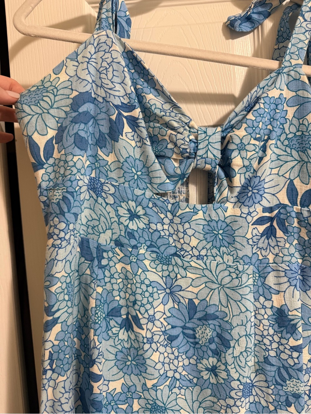Petal & Pup Blue Floral Tie-Front Sundress